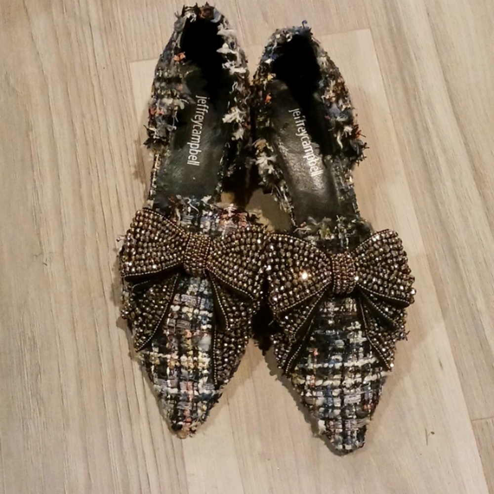 Size 8 Jeffrey Campbell Embellished Valentini Shoes. Please see last 2 photos